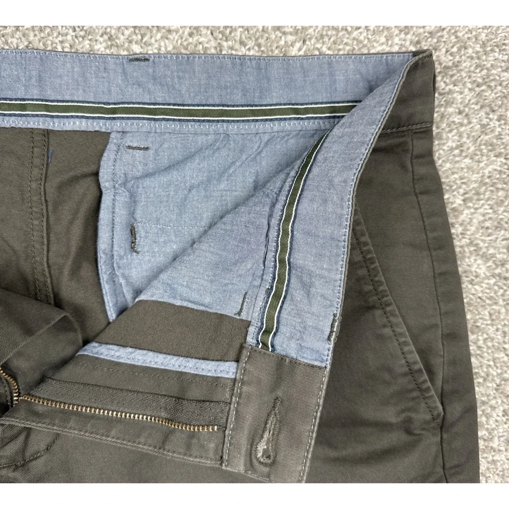 L.L.Bean Chino‎ Pants Men's 35x30 Gray Standard Fit Stretch Work Casual